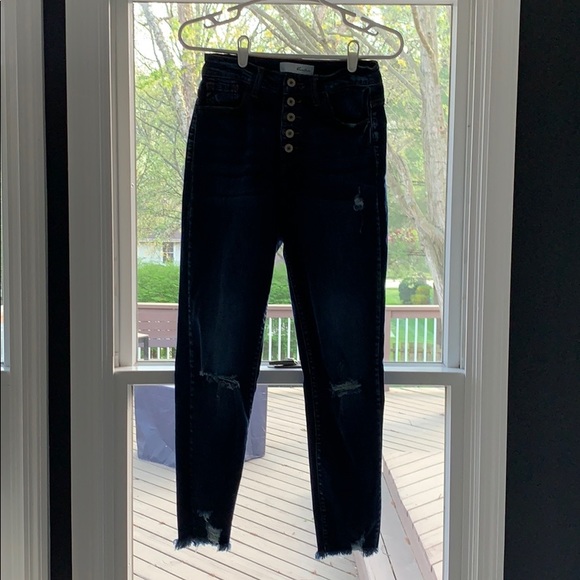 Tilley Frayed Ankle High Waisted Skinny Jean - Picture 5 of 6